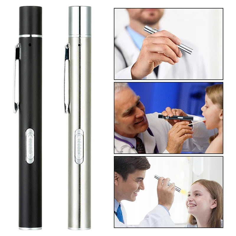 Rechargeable LED Medical Pen Light | Dual Color Temperature Stainless Steel Flashli additional angle