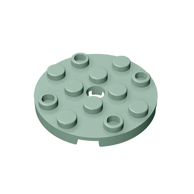 Gobricks GDS-841 Round Plate 4x4 with Hole | Compatible Building Block for DIY Crea additional angle
