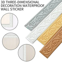 3D Tiles DIY Sticker Waterproof Skirting Sticker | Self-Adhesive Border Trim for Wall alternate view