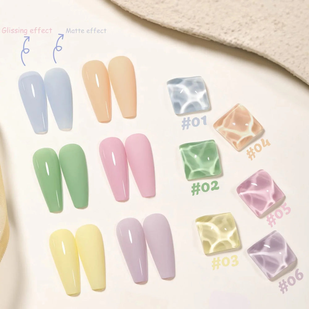 1-6pcs SHAKA Spring Ice Skin Naked Pink Gel Nail Polish 2026 New Style Versatile And lifestyle view