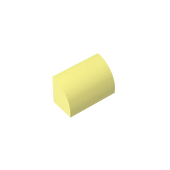 Gobricks GDS-M063 Curved Brick 1 x 2 x 1 No Studs | Compatible Building Block alternate view