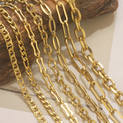 1 Meter Stainless Steel Chain Gold Silver DIY Jewelry Making Chain Necklace Bracelet Cha detail view