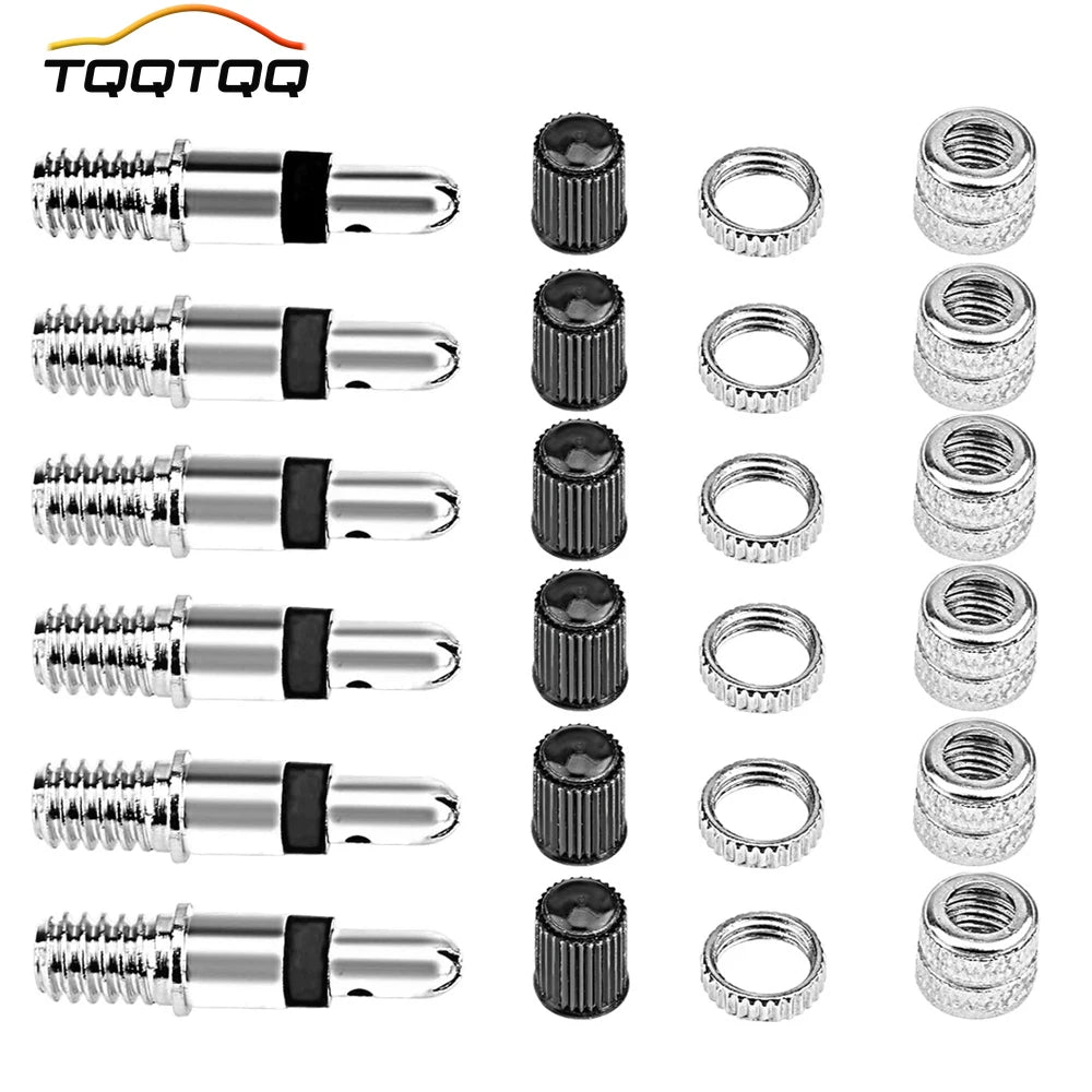 Nickel Plated Brass Bike Tire Valve Core Kit