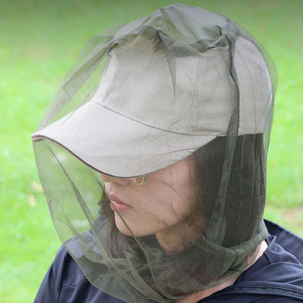 Fishing Mosquito Head Net | Bug Mesh Face Protector for Camping additional angle
