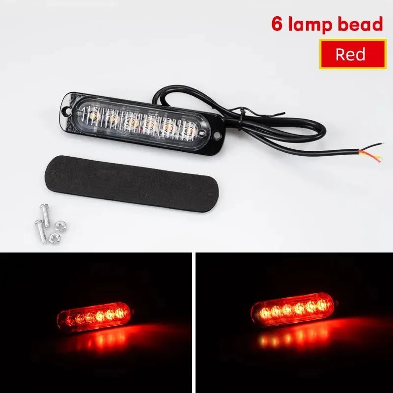 1X Truck LED Strobe Warning Light | Amber Grille Flashing Light Bar additional angle