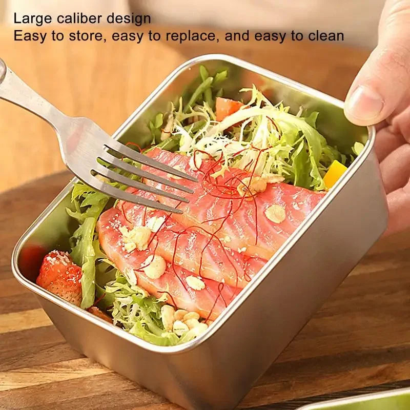 304 Stainless Steel Airtight Food Storage Container | Lunch Bento Box with Lid detail view