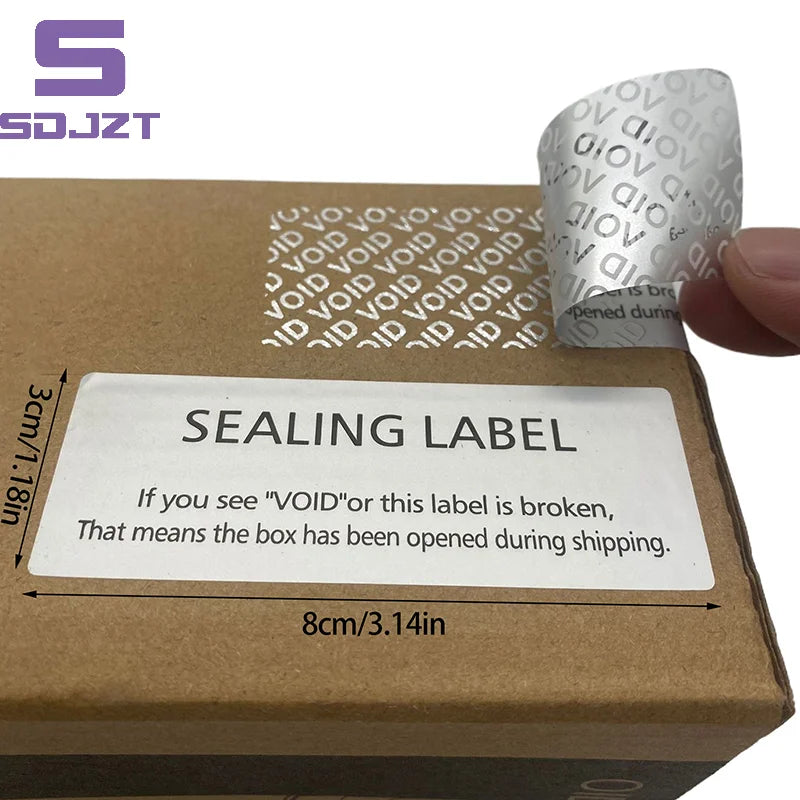 50Pcs Tamper Proof Warranty Void Labels | Security Seal Stickers for Product Protecti lifestyle view