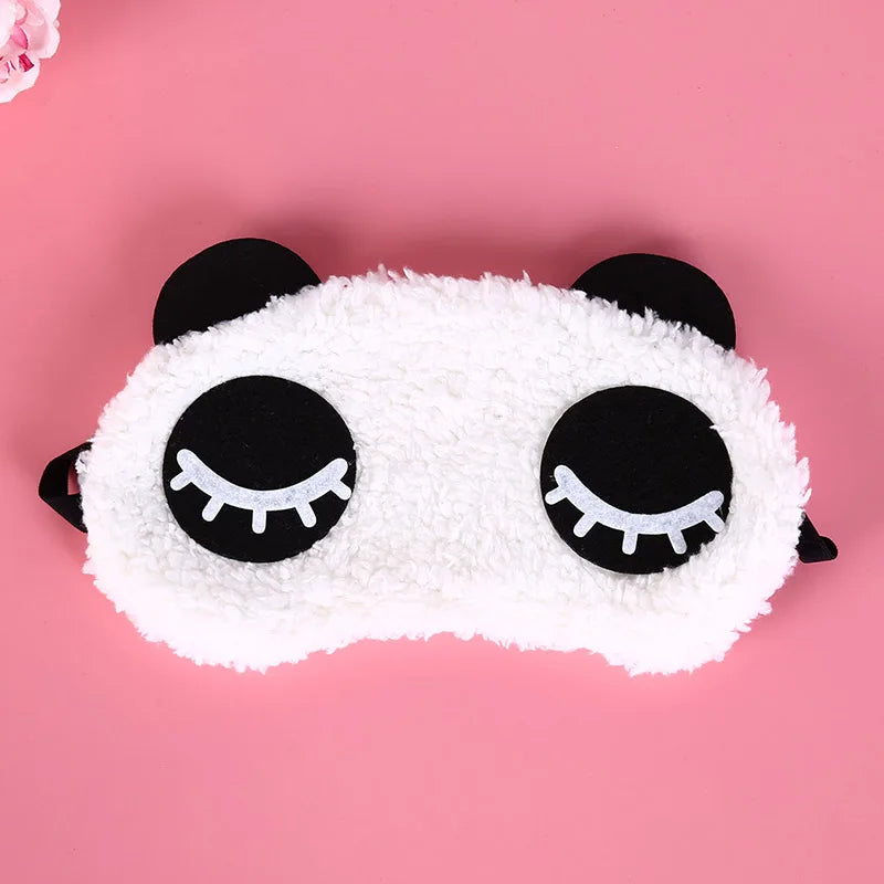 Cartoon Panda Sleep Eye Mask | Light Blocking Cotton Eyeshade for Relaxation alternate view