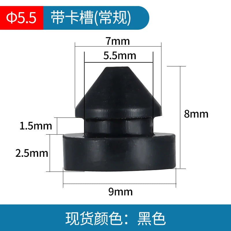 Solid Silicone Rubber Caps 2mm to 16mm T Type Plug Cover Snap-on Gasket Blanking End alternate view