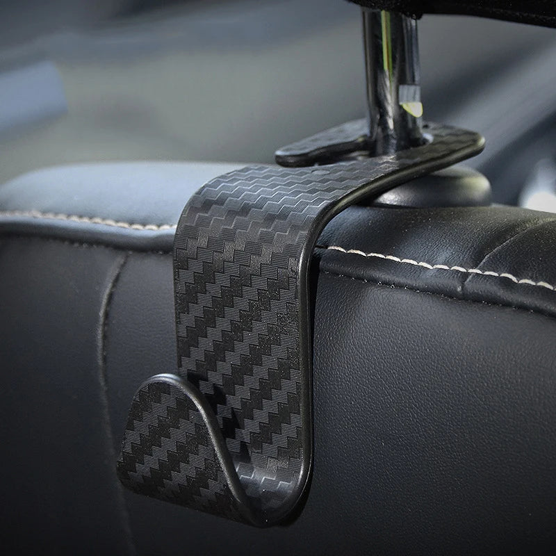 Carbon Fiber Car Seat Headrest Hook 4Pcs detail view