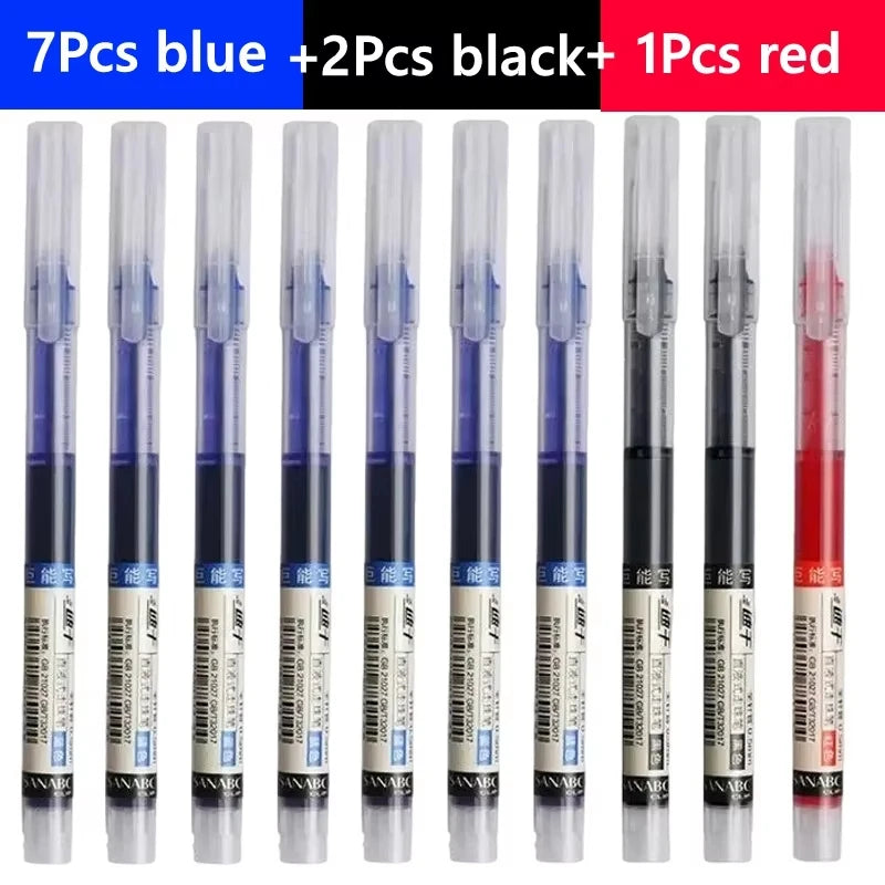 Needle Gel Pens Straight Liquid Ballpoint Pen Kawaii Stationery School Office detail view