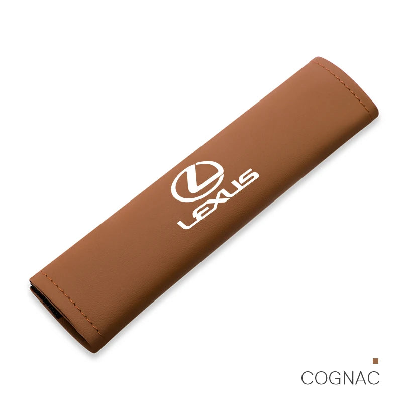 Car Pu Leather Seat Belt Shoulder Protection Set | Interior Accessories for Lexus close-up view