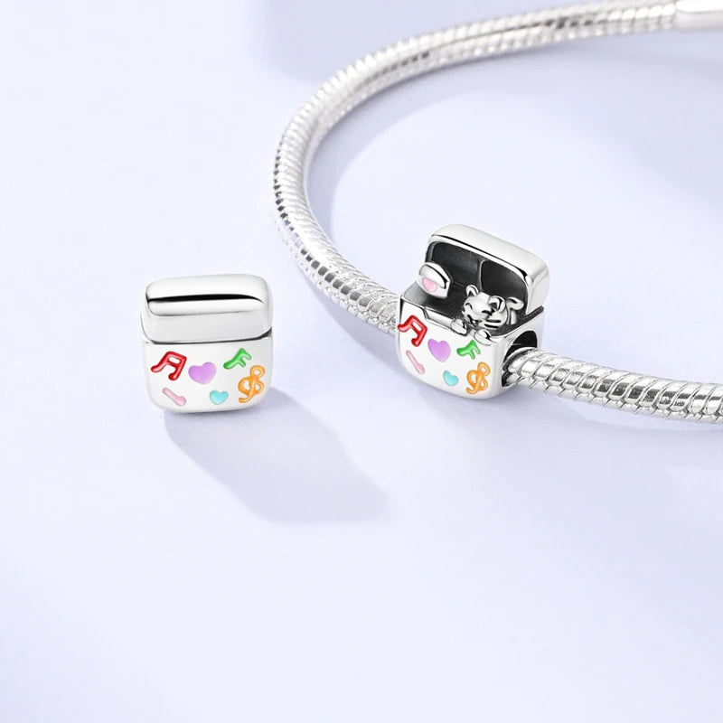 New 925 Sterling Silver Openable Charm Beads Matryoshka Mummy Easter Egg Whale Pendant F detail view