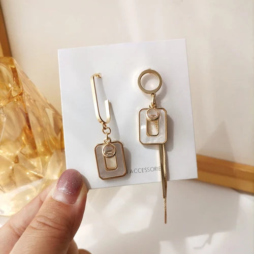 S925 Asymmetrical Drop Earrings | Fashion Statement Jewelry alternate view