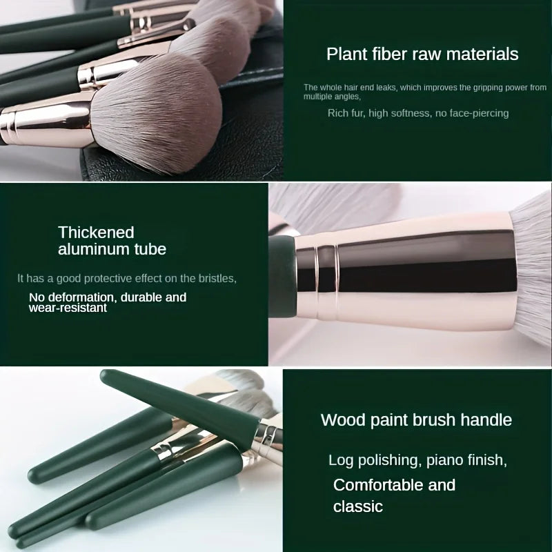 14-Piece Makeup Brush Set | Soft Nylon Bristles Travel Kit lifestyle view