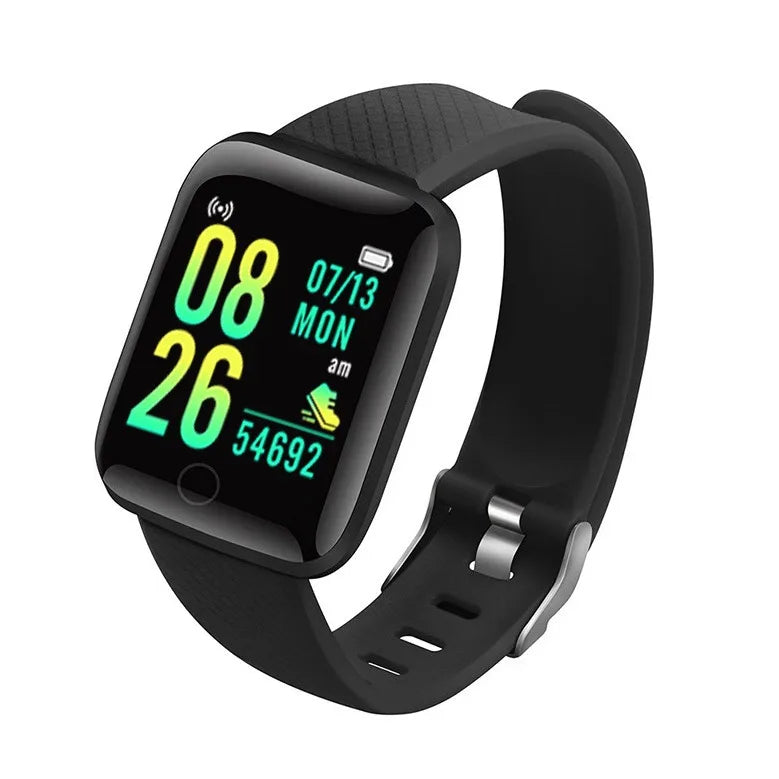 116Plus Smart Watch for Men Women Kids Gift Message Remind Music Control Sport Step Ca close-up view