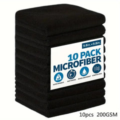 5/10/20pcs Kitchen Towel Ultra-fine Fiber Light Gray Cleaning Cloth Set Absorbent Soft close-up view