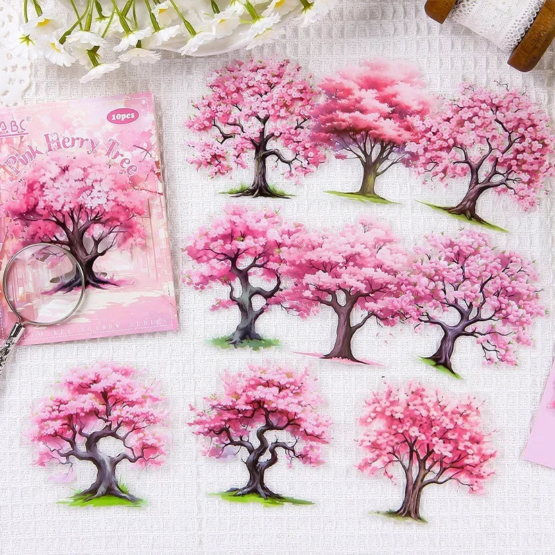 Mr. Paper, Colorful Tree Theme Stickers, Scrapbook Collage, Phone Case, Diary, Photo Fra detail view