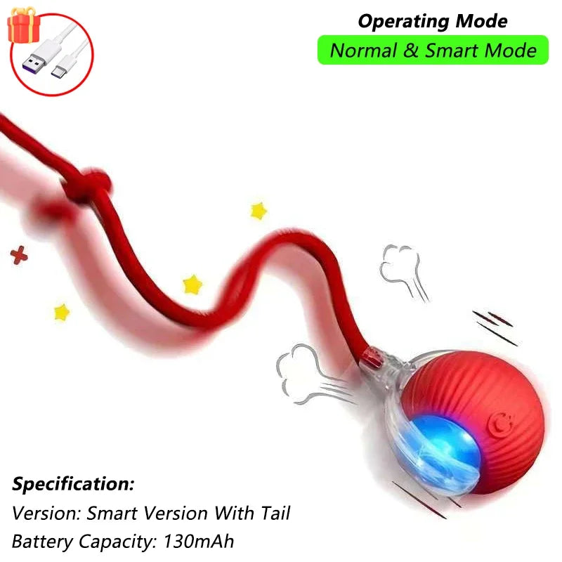 Interactive Smart Cat Toy Ball | Automatic Rolling Ball with Obstacle Avoidance additional angle