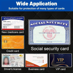 8 Pcs PVC Card Protective Cover | Secure Storage Solution for Credit Cards and ID close-up view
