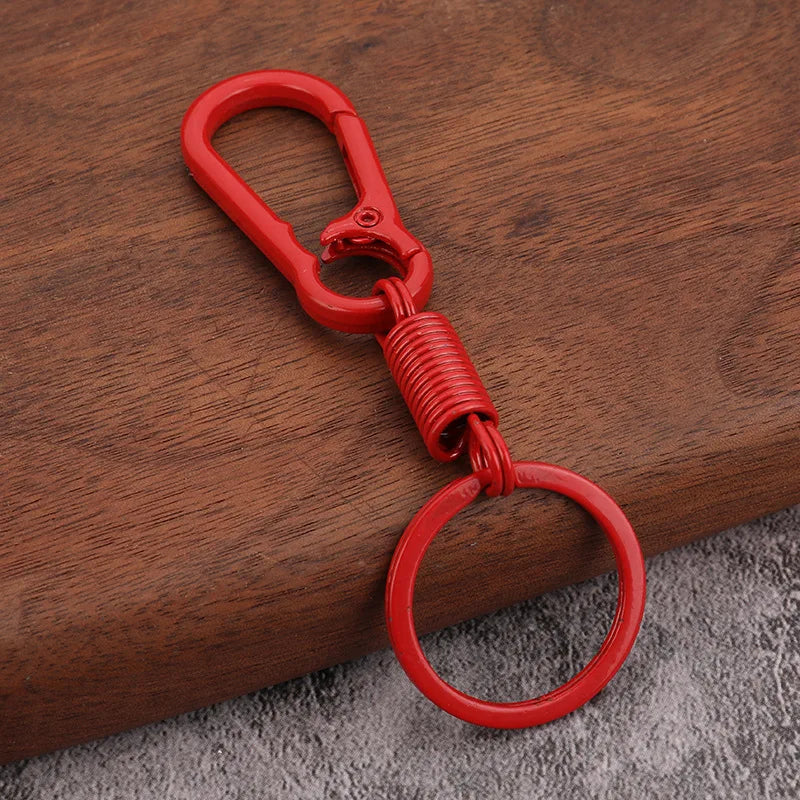 Vintage Brass Keychain Lanyard Snap Hook | Manual Rotate Carabiner Clip additional angle