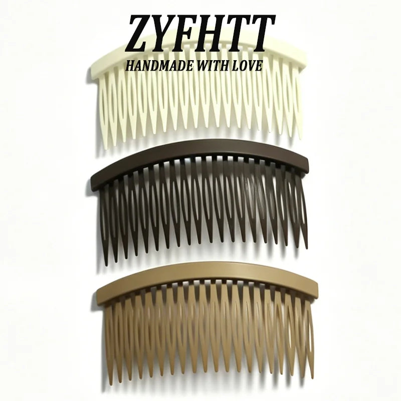 1/3pcs ZYFHTT Solid Color Acrylic Hair Clips for Women Versatile Elegant Hair Stick additional angle