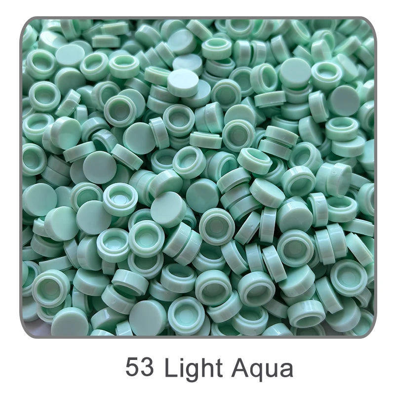 1000Pcs Tile 1x1 Round Building Blocks | 52 Color DIY Educational Creative Toy Set detail view