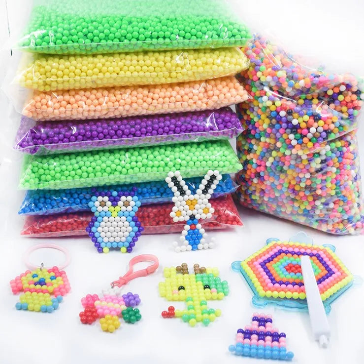 Refill Pack 300Pcs/bag 36 Colors 5mm Water Beads Spray Aqua Magic Beads Educational 3D Puzzles Acces