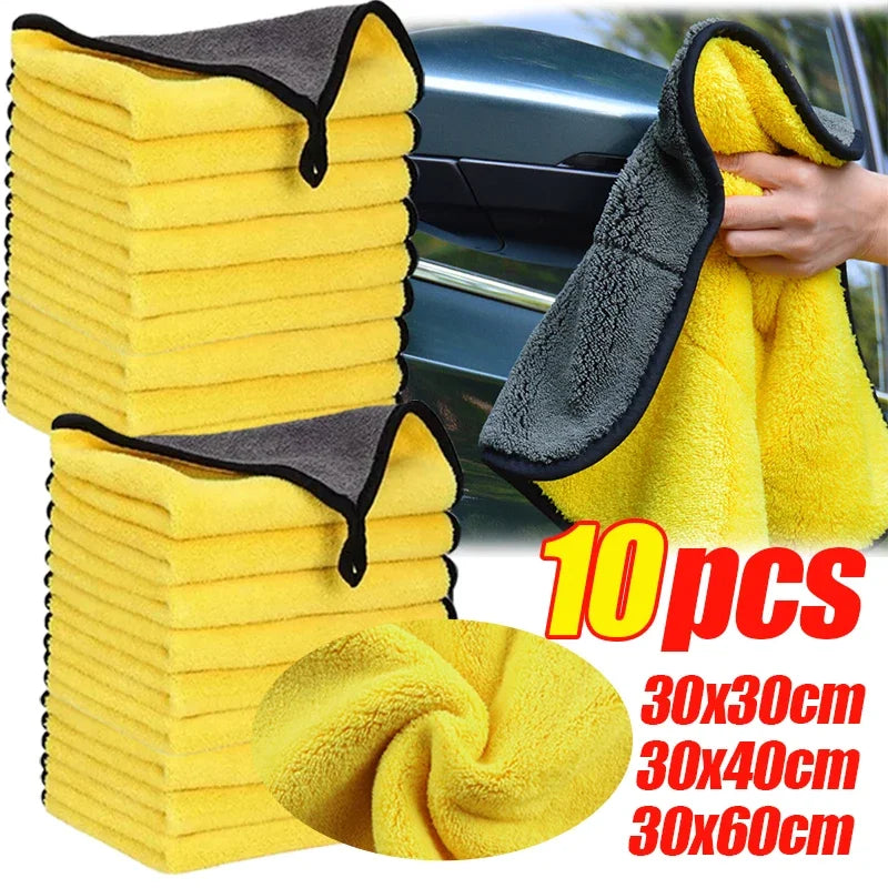 1/3/5/10PCS Car Wash Towels Cleaning Cloth Absorbent Dry Cloth General Purpose Microfiber Towel Thic