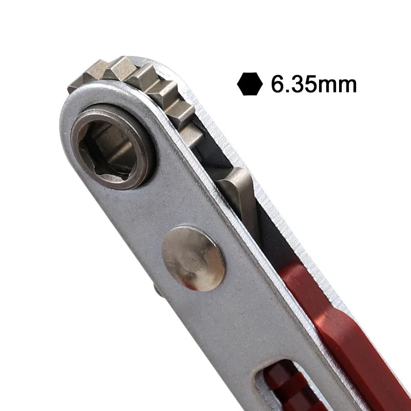 Mini Ratchet Wrench Set | 1/4 Inch Drive Hex Torx Screwdriver Bits detail view