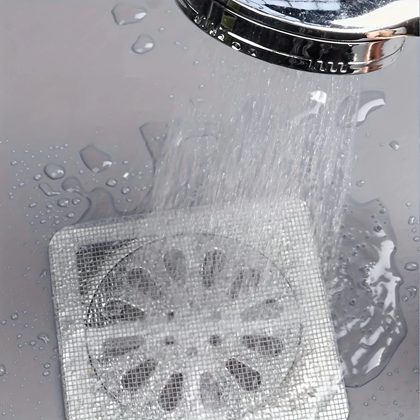 Floor Drain Sticker, Insect-proof Self-adhesive Bathroom Hair Filter Net, Sewer Filter close-up view