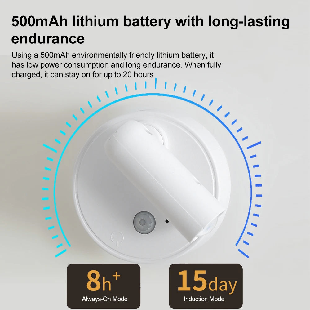 Magnetic USB Rechargeable LED Wall Light | Dimmable Touch Switch Reading Lamp additional angle