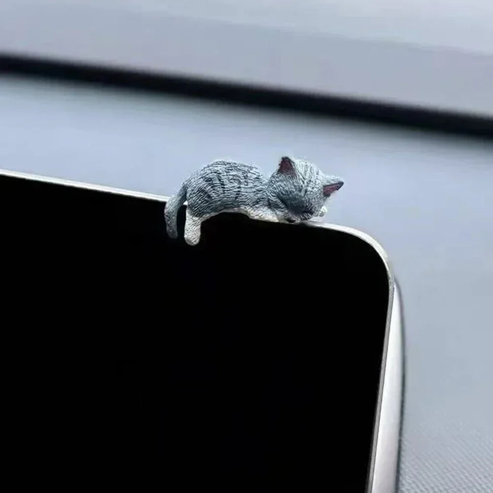 Funny Sleeping Cats Car Dashboard Ornament Adorable PVC Decoration For Car Interior additional angle