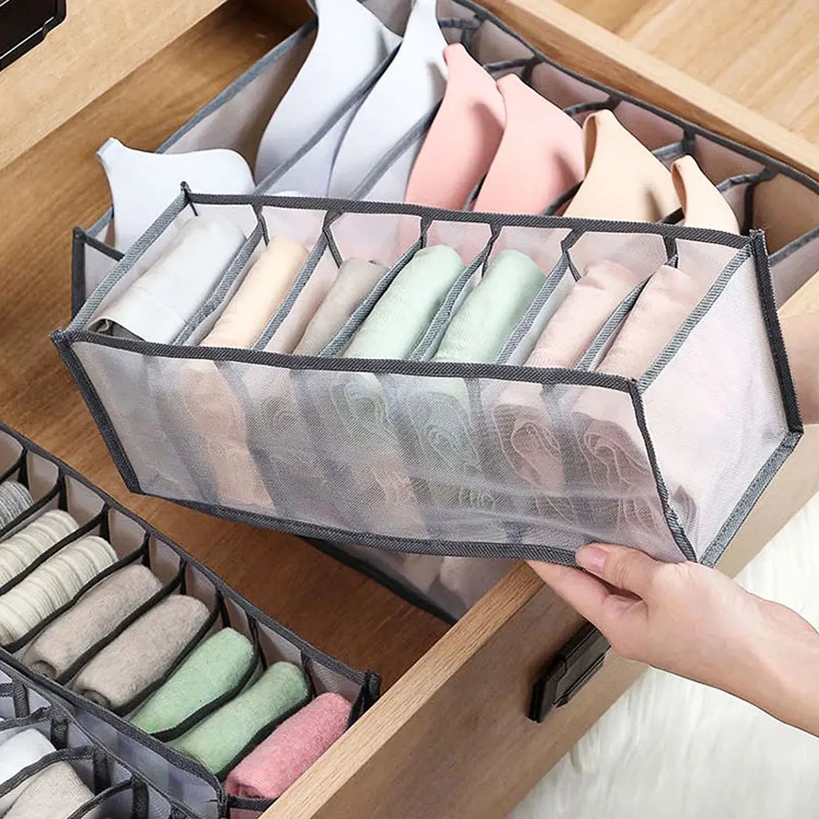 Jeans Organization Storage Box | Closet Drawer Organizer for Pants and Clothing detail view