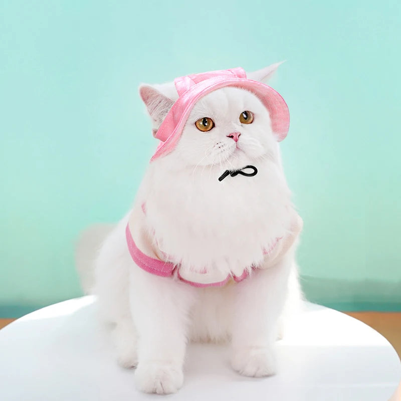Summer Dog Sun Hat | Breathable Cotton Bucket Hat for Small and Medium Pets alternate view