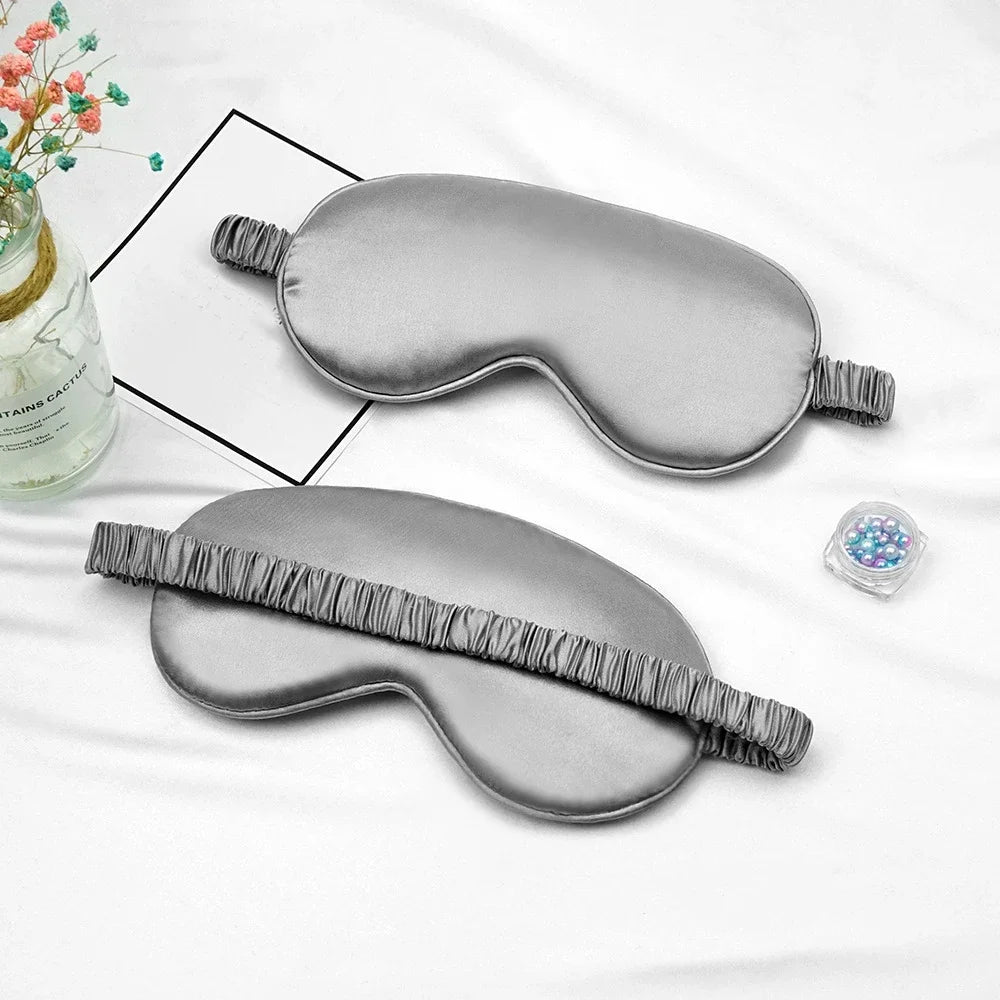Women Imitated Silk Sleep Eye Mask | Portable Travel Blindfold for Restful Sleep close-up view