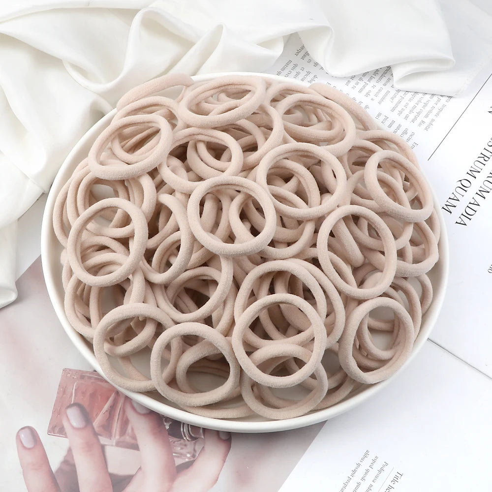51 Colors Basic Elastic Hair Band for Girls 20/30/50PCS 4cm Simple Solid Color Headband Women Hair Accessories Scrunchies Holder