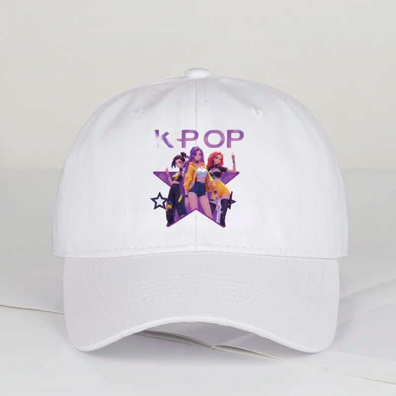 K-POP Cartoon Girl Group Baseball Cap | Unisex Retro Adjustable Dad Hat alternate view