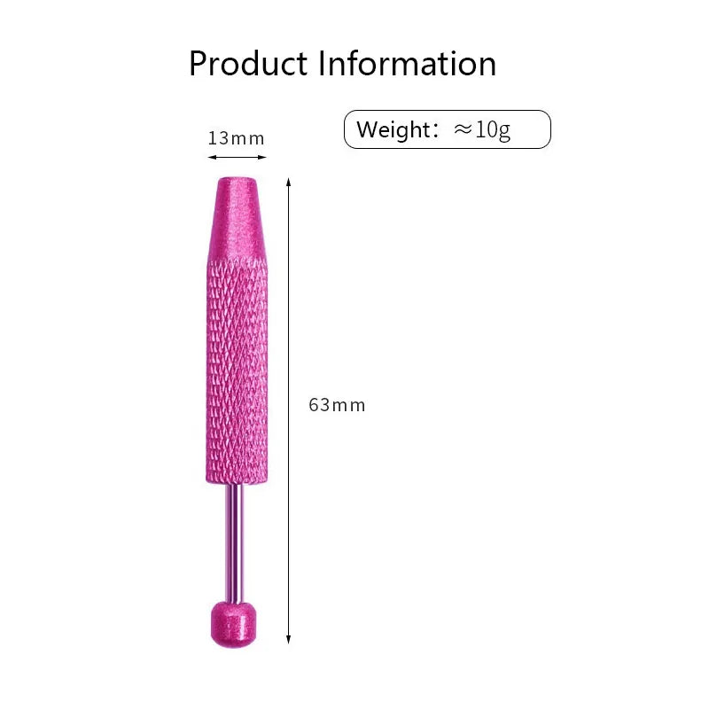 1Pc Surgical Steel Professional Push in Syringe Type Quad Prong, Small Bead Holder Gra close-up view