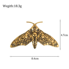 1pc Retro Insect Series Hairpins Zinc Alloy Moth Hairpin Spring Clips Women's Versatile Hair Accessories