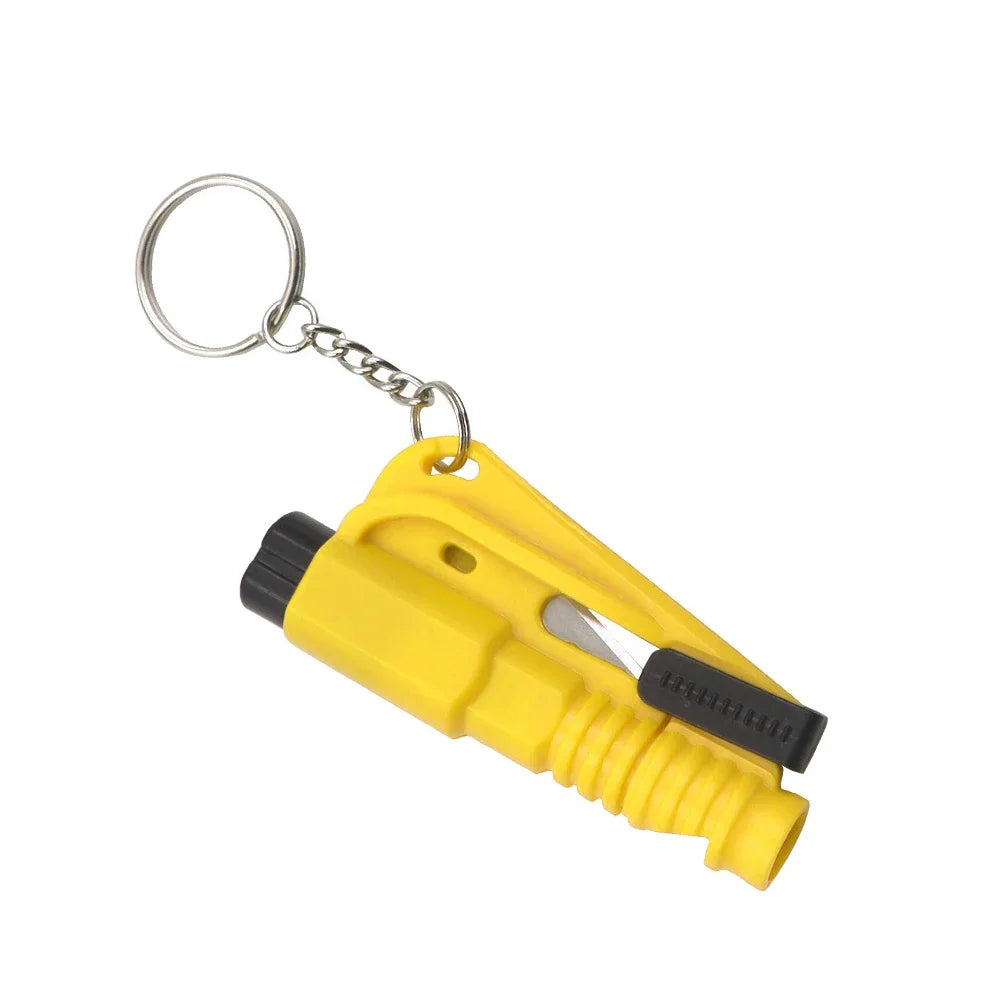 Car Safety Hammer Mini Car with a Multi-functional Escape Hammer to Break the Glass Re close-up view