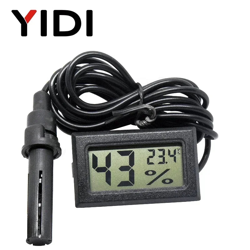 Mini LCD Digital Thermometer Hygrometer | Dual Probe Temperature Humidity Monitor lifestyle view