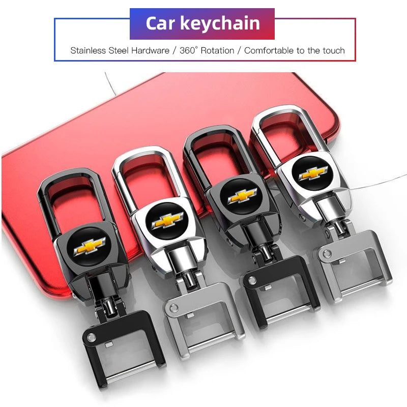 Chevrolet Metal Keychain Key Ring | Car Logo Pendant for Auto Accessories