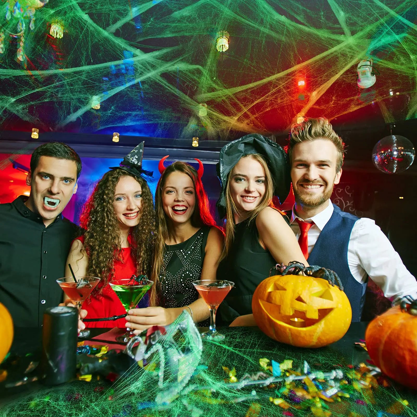 Halloween Glow in The Dark Spider Web lifestyle view