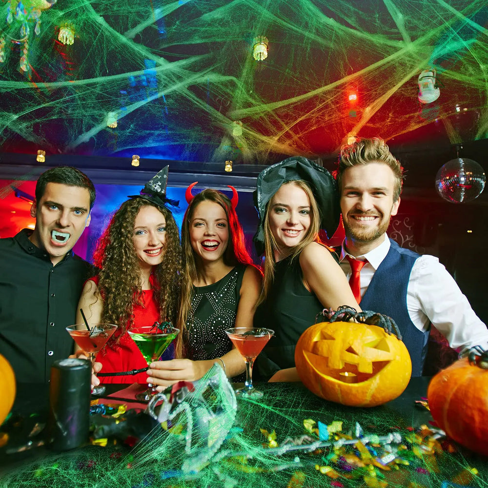 Halloween Glow in The Dark Spider Web lifestyle view