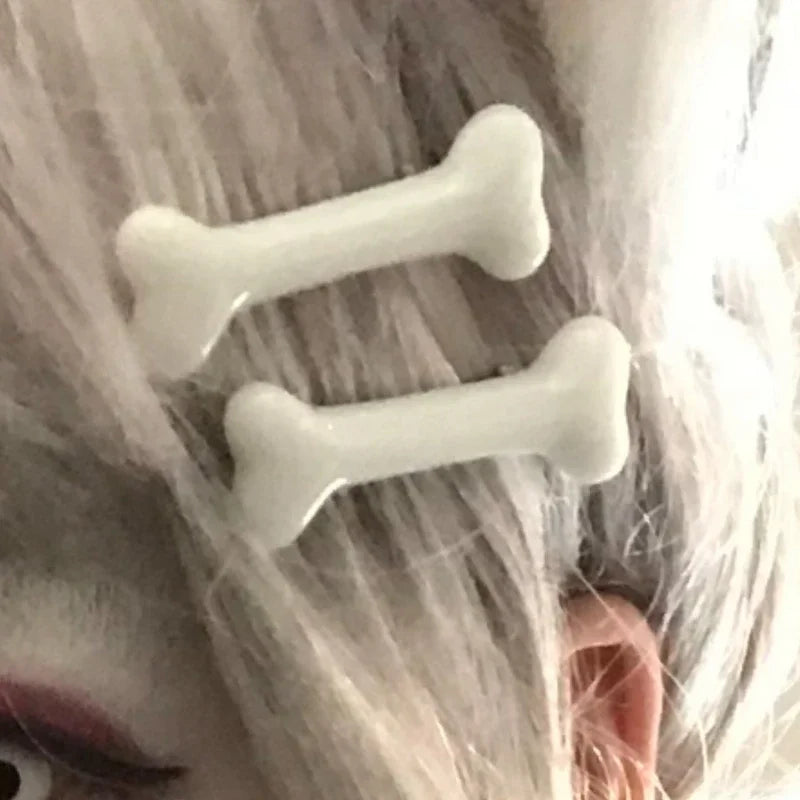 White Bone Hairpins Fashion Lovely Women Gril Headwear Barrettes Hair Band Accessories Vivid Dog Bon