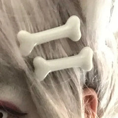 White Bone Hairpins Fashion Lovely Women Gril Headwear Barrettes Hair Band Accessories Vivid Dog Bon
