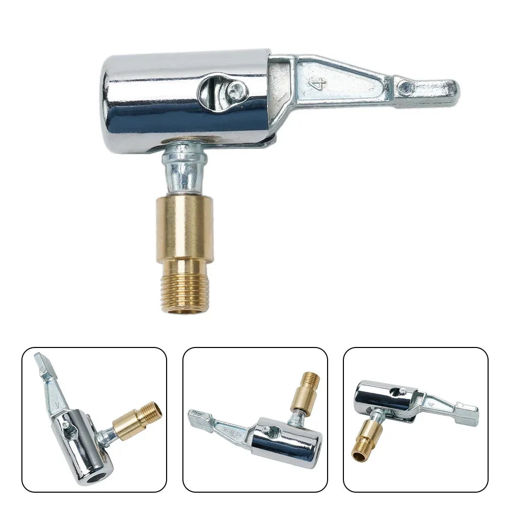 Locking Tire Chuck Metal Dual-Wheel Tire Inflator Connector