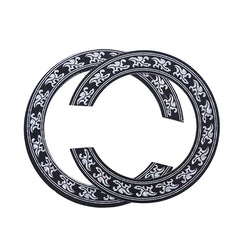 Hot Sale 104mm 94mm inch Size Hard PVC Guitar Circle Sound Hole Rosette Inlay close-up view
