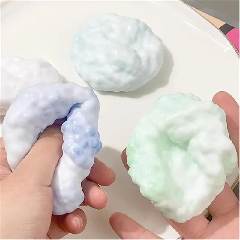 Shapeable Vacuum Grape Stress Ball | Squishy Sand Toy with Sound for Sensory Relief additional angle
